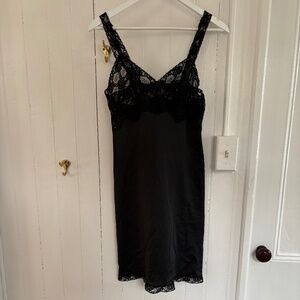 Vintage Black Lace Slip Perfect Condition